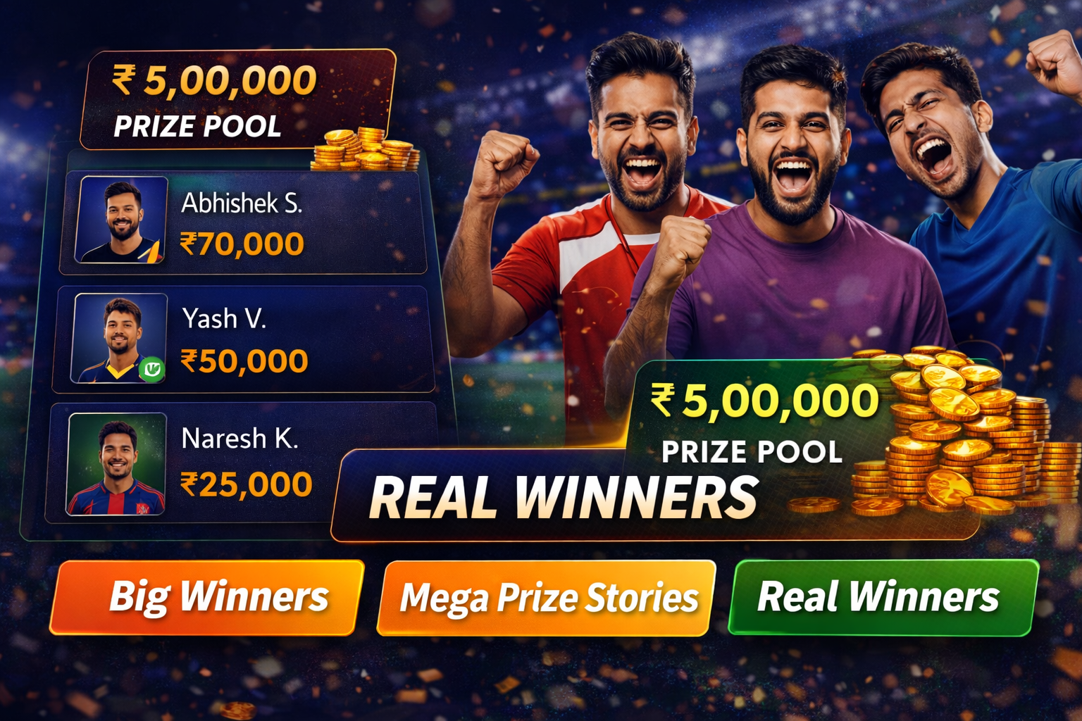 Come Fantasy Club fantasy cricket result notes