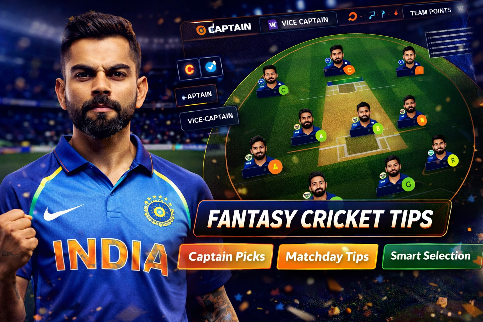Come Fantasy Club role based fantasy cricket checklist